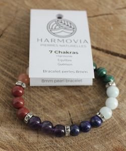 Bracelet 7 Chakras - Perles 8mm, 1 pièce